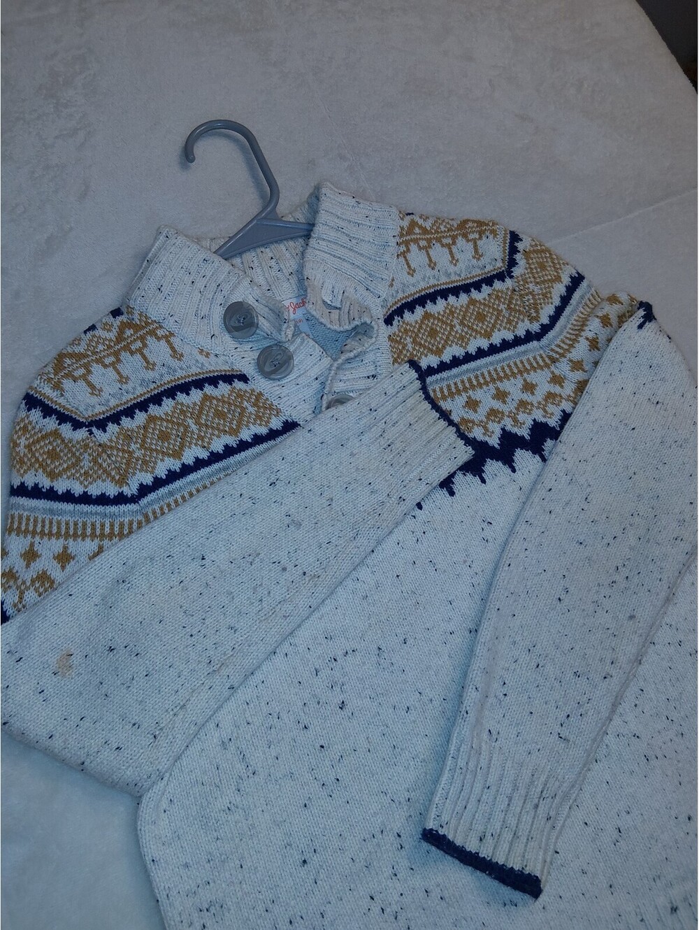 Cat & Jack Boys' Medium Pullover Sweater with Button Collar M 0088